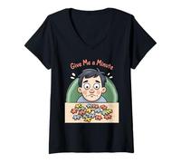 Women's Give Me a Minute Stressed Puzzle Solver Jigsaw V-Neck T-Shirt