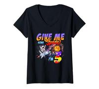 Womens Give Me Some Spaces I'm 3 Year Old Astronaut 3rd Birthday V-Neck T-Shirt