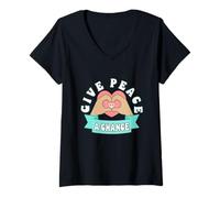 Women's Give Peace a Chance V-Neck T-Shirt