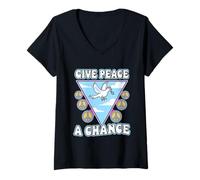 Women's Give Peace a Chance V-Neck T-Shirt