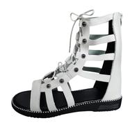 Womens Gladiator Boots - Roman Sandals For Women - Open Toe Ankle Boots Lace Up Shoes Low Heel Dressy Shoes Hollow Out Walking Sandals Breathable Lightweight Boot Wide Fit Slipper Booties