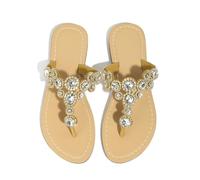 Women's Gladiator Sandals,Cross Bow Flat Sandals,Beach Sandals, gold, 9 UK