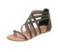Women's Gladiator Sandals Flat Open Toe Toe Loop Strappy Roman Shoes with | Ankle High Multi Strap Summer Sandals for Beach Holidays, Travel, City Walking, Shopping and Everyday Casual Wear
