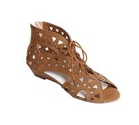 Women's Gladiator Sandals UK Sale Clearance, Ladies Wedge Sandal Lace Up Platform Shoes Cut Out Back Zip Up Sandals Open Toe Vintage Shoe Hollow out Roman Sandals Orthopedic Slippers Wide Fit