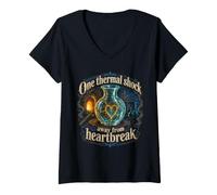 Women's Glass Blowing One Thermal Shock Away from Heartbreak V-Neck T-Shirt