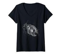 Women's Glassblowing Molten for Glassblowers and Glass Art V-Neck T-Shirt