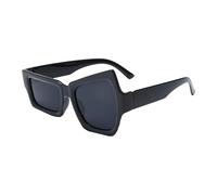 Women's Glasses - Statement Glasses, Solar Glasses, Asymmetrical Design, Eye Protection Lens, Durable Structure, Comfortable Fit, Casual Elegance, Travel, Walking, Sightseeing, Seasonal, black