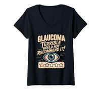 Women's Glaucoma Terrible Would Not Recommend It V-Neck T-Shirt