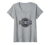 Womens Glens Falls New York - Official Glens Falls NY V-Neck T-Shirt