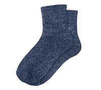 Women's Glitter Ankle Socks, Shimmering Metallic Sparkly Crew Socks for Ladies, Casual Bright Retro Ribbed Short Sock with Lurex Yarn, Lightweight Colorful Design