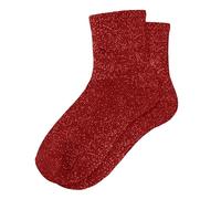 Women's Glitter Ankle Socks, Shimmering Metallic Sparkly Crew Socks for Ladies, Casual Bright Retro Ribbed Short Sock with Lurex Yarn, Lightweight Colorful Design