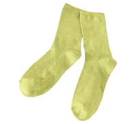 Women's Glitter Ankle Socks, Shimmering Metallic Sparkly Crew Socks for Ladies, Casual Bright Retro Ribbed Short Sock with Lurex Yarn, Lightweight Colorful Design