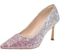 Women's Glitter High Heels - Rose Glitter 42 EU