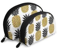 Womens Glitter Pines Travel Cosmetic Bags Waterproof 2PC Makeup Clutch Pouch Cosmetic and Toiletries Organizer Bag Portable Travel Toiletry Pouch Girls