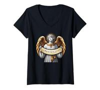 Womens Gloria in Excelsis Deo Angel Christmas Carol Latin Catholic V-Neck T-Shirt