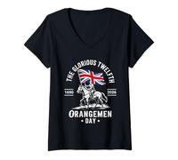 Womens Glorious Twelfth King William Of Orangemen Day 1690 2026 V-Neck T-Shirt