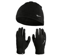 Nike Unisex - Adult N.100.2579.082.2S Cap & Gloves, Black/Black/Silver, One Size