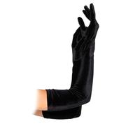 Leg Avenue Deluxe Long Black Velvet Opera Gloves - 2052