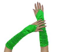 Women's Gloves Satin Gloves Hook Finger Lace Gloves Classic Festival Party Wedding Bridal Banquet Costume Accessory Party Dinner Gloves Opera Gloves, Green, One Size