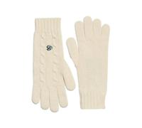 Women's gloves Superdry Premium Cable Beige One size