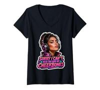 Women's GLP 1 | GLP1 Humor | Sorry Can't Hear You Cheekbones V-Neck T-Shirt
