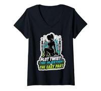Women's GLP 1 | Gym Workout | Plot Twist Injection is The Easy Part V-Neck T-Shirt