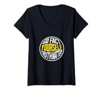 Womens Go Fact Yourself Truth Matters Science Checking V-Neck T-Shirt