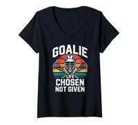 Women's Goalie Life Chosen Not Given Lacrosse Goalie V-Neck T-Shirt