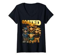 Womens GOAT Crew - Greatest of All Time Drip Edition V-Neck T-Shirt