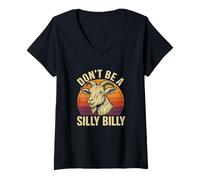 Women's Goat: Don't Be a Silly Billy V-Neck T-Shirt
