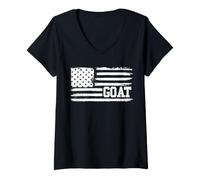 Women's Goat USA V-Neck T-Shirt