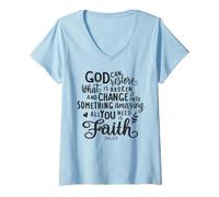 Women's God Can Restore What is Broken and Change it into Something V-Neck T-Shirt