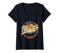 Womens God Crea Me and Says Demerde Yourself with Humour Father's Day V-Neck T-Shirt