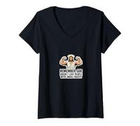 Women's God Doesn't Love Small Biceps Funny Swole Jesus Gym Humor V-Neck T-Shirt