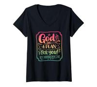 Women's God Has A Plan for You - Jeremiah 29:11 V-Neck T-Shirt