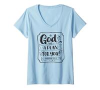 Women's God Has A Plan for You - Jeremiah 29:11 V-Neck T-Shirt