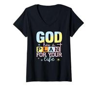 Women's God Has A Plan for Your Life V-Neck T-Shirt