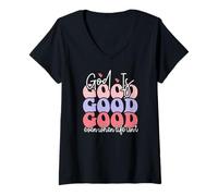 Womens God is Good Even When Life Isn't V-Neck T-Shirt