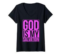 Women's God is Not Tired Prayers Bible Scripture Proverbs Jesus Pray V-Neck T-Shirt
