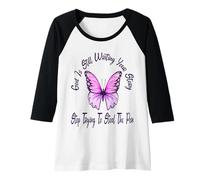 Womens God is Still Writing Your Story Stop Trying to Steal The Pen Raglan Baseball Tee