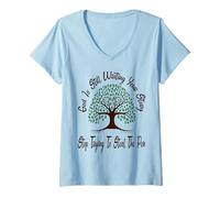 Womens God is Still Writing Your Story Stop Trying to Steal The Pen V-Neck T-Shirt