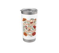Womens God is Within Her She Will Not Fall Boho Floral Stainless Steel Insulated Tumbler