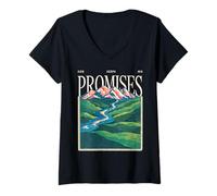 Women's God Keeps His Promises Christian Jesus Worship Bible Verse V-Neck T-Shirt