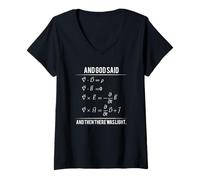 Women's God Said Maxwell Equations and Then There was Light V-Neck T-Shirt