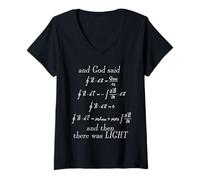Womens God Said Maxwell's Equations Integral Form Geeks T Shirts V-Neck T-Shirt