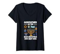 Womens Godfather of the Bar Mitzvah V-Neck T-Shirt