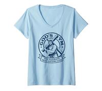 Womens Gods Gym Ultimate Dead-Lifting Club, Easter Jesus Fitness V-Neck T-Shirt