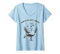 Womens Gods Silliest Goose Ballet Shoes Ballerina Girls Kids Women V-Neck T-Shirt