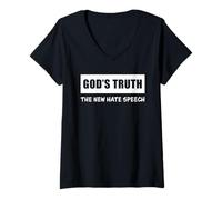 Women's God's Truth The New Hate Speech: Political Correctness V-Neck T-Shirt