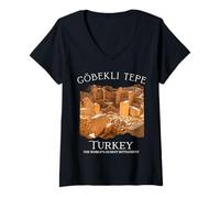 Womens Göbekli Tepe Ancient Anatolian Ruins Neolithic site Souvenir V-Neck T-Shirt